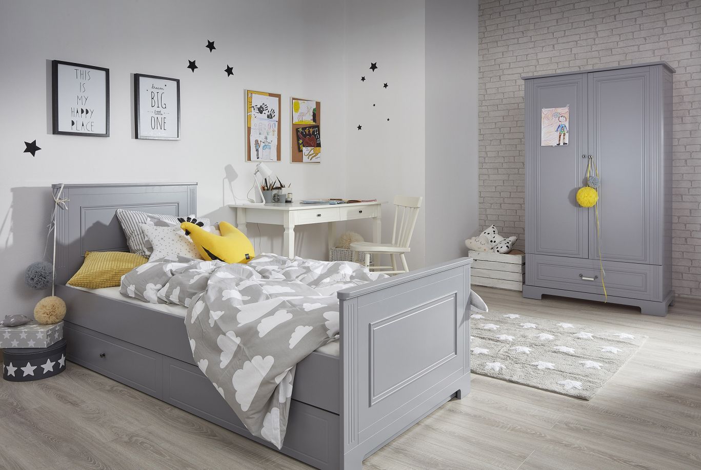 Dulap inalt 2 usi Ines gri - imagine 4